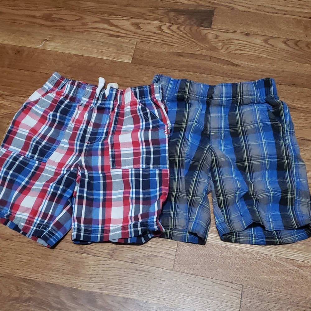 2 pair plaid shorts